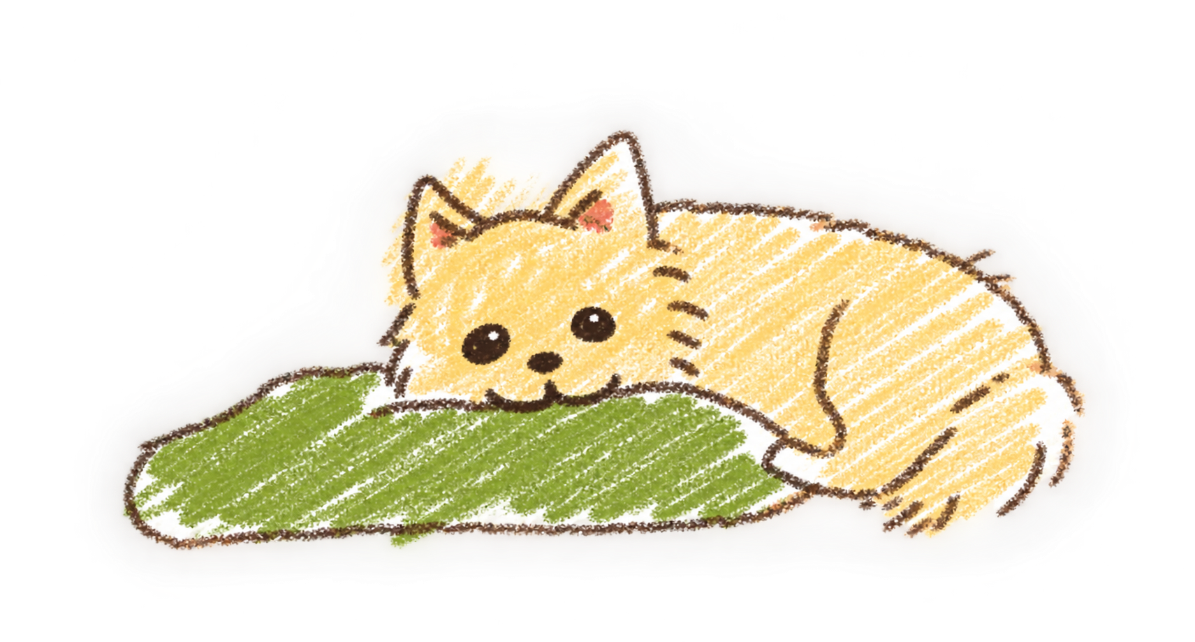 クッションで休む犬のパピロ