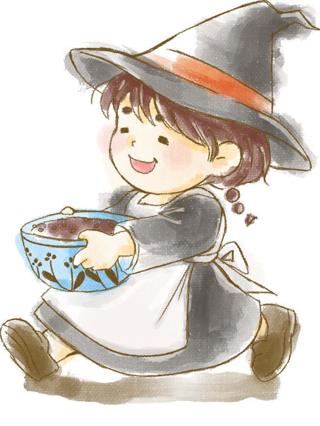 歩くドーラ（魔女）のイラスト